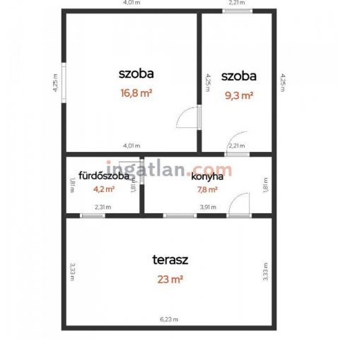 Eladó családi ház, Cserkeszőlőn 17.5 M Ft, 2 szobás
