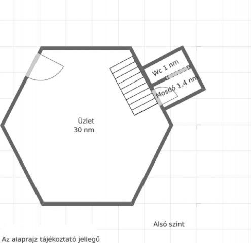 Eladó üzlethelyiség, Salgótarjánban 19.9 M Ft, 1 szobás
