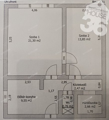 Eladó panellakás, Kecskeméten 58.5 M Ft, 2 szobás