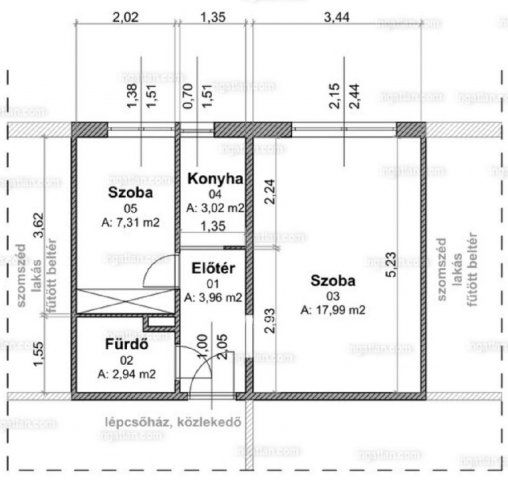 Eladó panellakás, Debrecenben 46.9 M Ft, 1+1 szobás