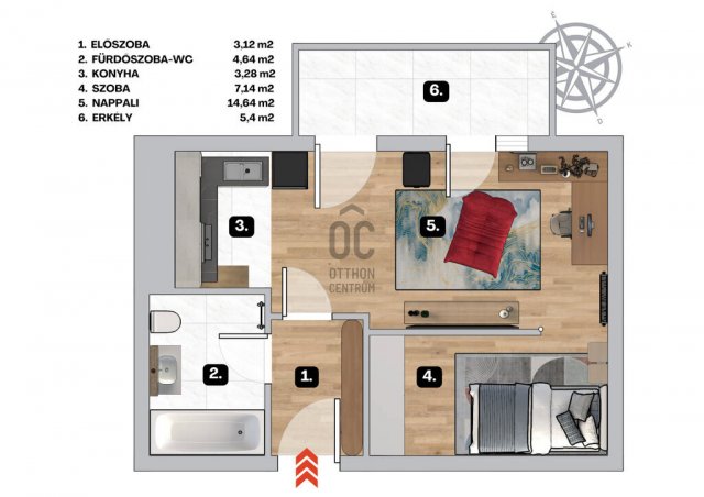 Eladó téglalakás, Budapesten, XIII. kerületben 75.5 M Ft