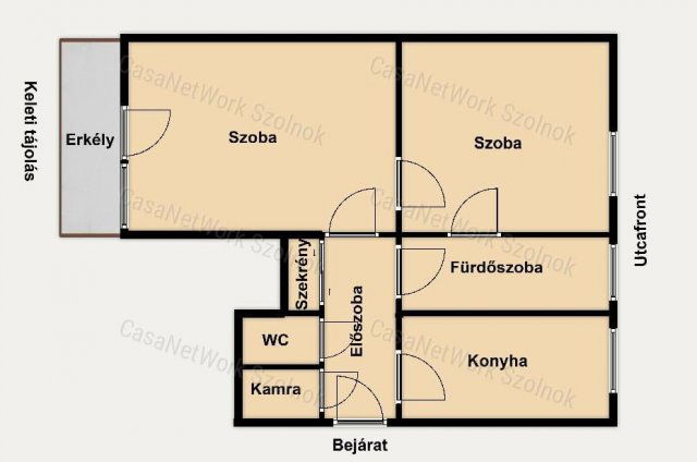 Kiadó téglalakás, albérlet, Szolnokon 150 E Ft / hó, 2 szobás