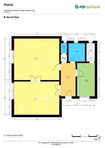 Eladó téglalakás, Pápán 26.95 M Ft, 2 szobás