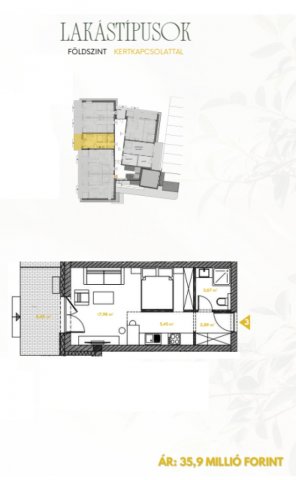 Eladó téglalakás, Kőszegszerdahelyen 35.9 M Ft, 1+1 szobás