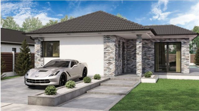 Eladó családi ház, Bakson 90.4 M Ft, 4 szobás