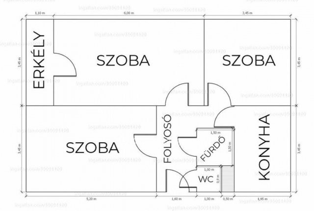 Eladó panellakás, Pécsett 56.8 M Ft, 3 szobás