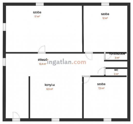 Eladó családi ház, Miskolcon 26.9 M Ft, 2+1 szobás