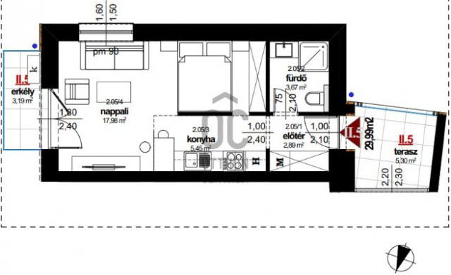 Eladó téglalakás, Kőszegszerdahelyen 34.5 M Ft, 1 szobás