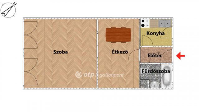 Eladó téglalakás, Egerben 41 M Ft, 1 szobás