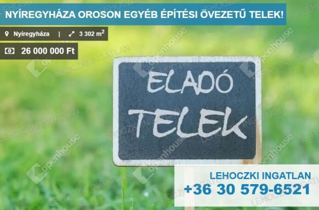 Eladó telek, Nyíregyházán 26 M Ft / költözzbe.hu