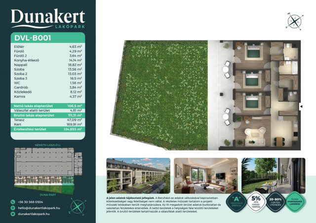 Eladó téglalakás, Vácon, Németh László utcában 129.99 M Ft