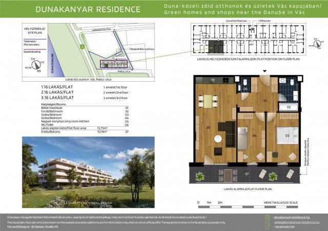 Eladó téglalakás, Vácon, Paduc utcában 99.9 M Ft, 3 szobás