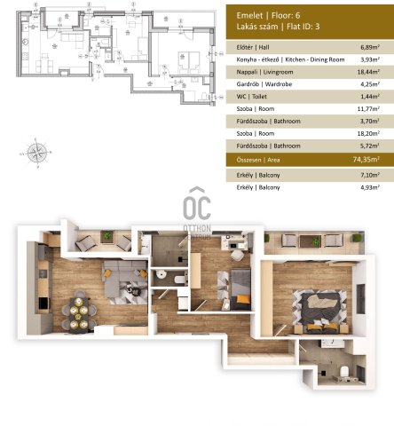 Eladó téglalakás, Budapesten, VIII. kerületben, Baross utcában