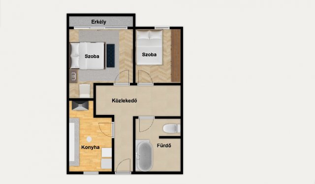 Kiadó téglalakás, albérlet, Miskolcon 130 E Ft / hó, 2 szobás