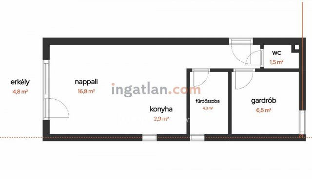 Eladó téglalakás, Mosonmagyaróváron 32.9 M Ft, 1+1 szobás