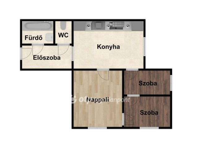 Eladó panellakás, Debrecenben 59.9 M Ft, 2+1 szobás