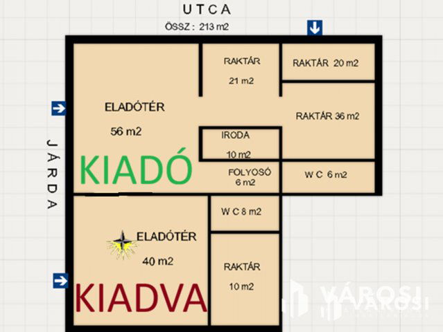 Kiadó üzlethelyiség, Szentesen 240 E Ft / hó