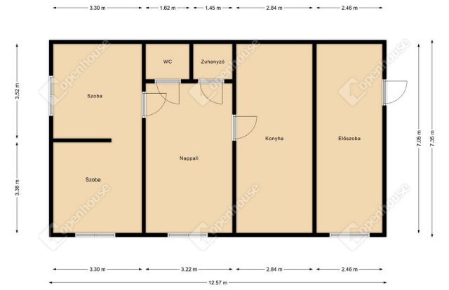 Eladó családi ház, Debrecenben 25 M Ft, 3 szobás