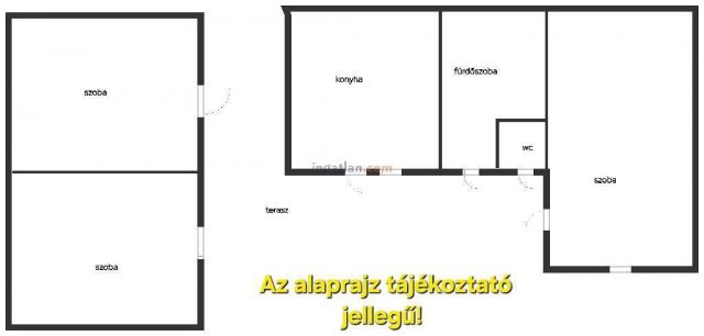 Eladó nyaraló, Cserkeszőlőn 19 M Ft, 3 szobás