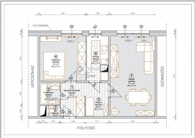 Eladó panellakás, Budapesten, III. kerületben 69.9 M Ft, 2 szobás