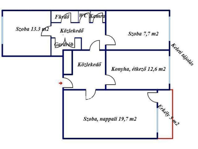 Eladó téglalakás, Nyíregyházán 64.9 M Ft, 2+1 szobás