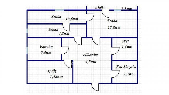 Eladó panellakás, Szekszárdon 37.5 M Ft, 1+2 szobás