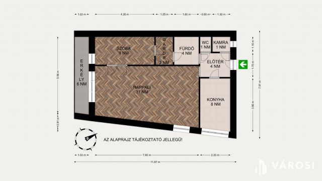 Eladó téglalakás, Szegeden 53.99 M Ft, 2 szobás