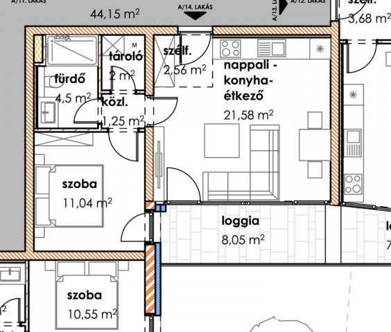 Eladó téglalakás, Makón 48.99 M Ft, 2 szobás