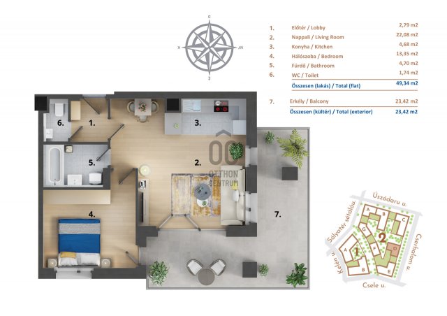 Eladó téglalakás, Budapesten, XIII. kerületben 109.9 M Ft