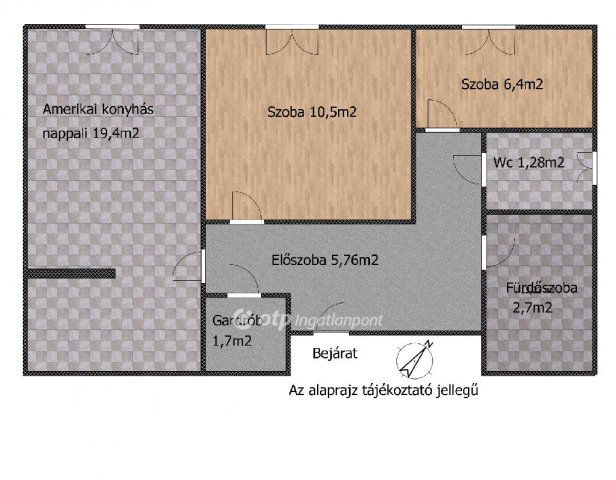 Eladó téglalakás, Dunaújvárosban 44 M Ft, 1+2 szobás