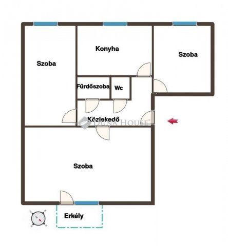Eladó panellakás, Debrecenben 58.5 M Ft, 3 szobás