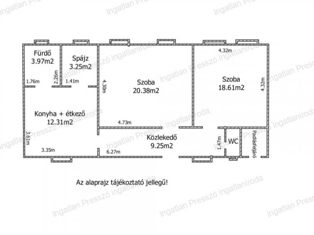 Eladó téglalakás, Jánosházán 19.9 M Ft, 2 szobás