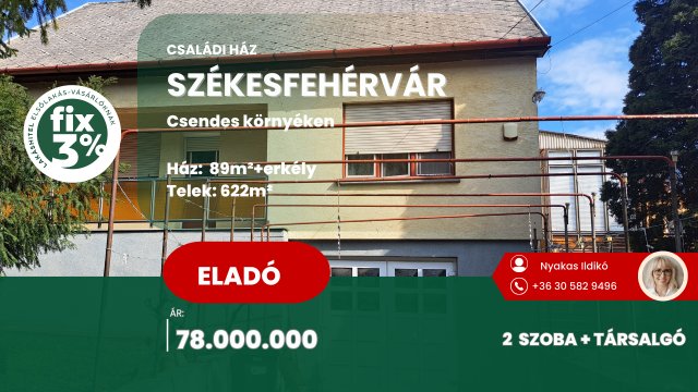 Eladó családi ház, Székesfehérvárott 78 M Ft, 2 szobás