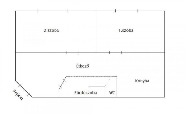 Eladó téglalakás, Nyíregyházán 32.5 M Ft, 2 szobás