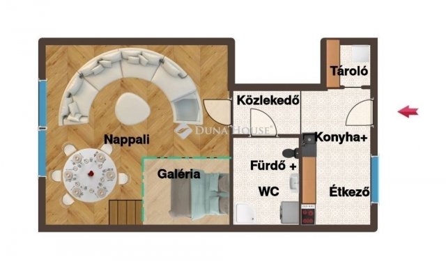 Eladó téglalakás, Budapesten, VII. kerületben 74 M Ft, 1 szobás