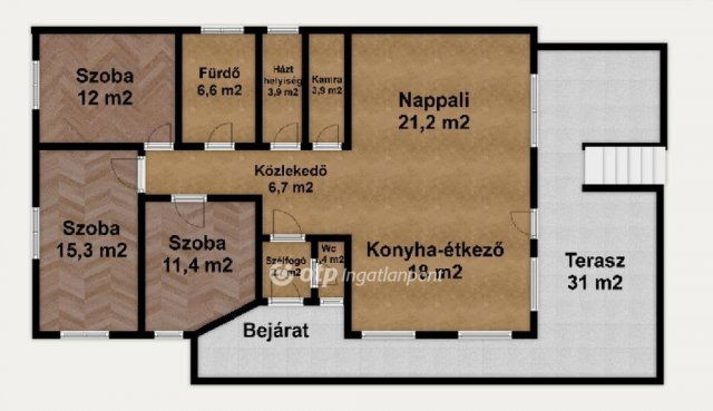 Eladó családi ház, Péren 95.9 M Ft, 4 szobás