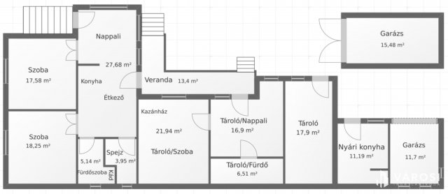 Eladó családi ház, Érsekvadkerten 49.9 M Ft, 3 szobás