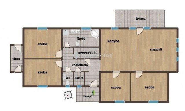 Eladó ikerház, Nagytarcsán 119.9 M Ft, 5 szobás