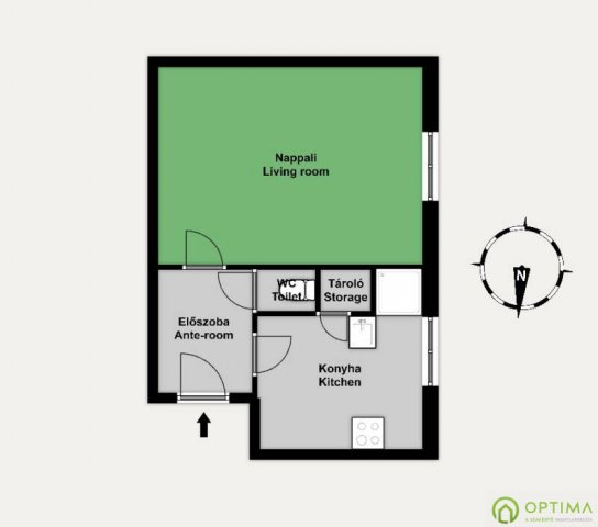 Eladó téglalakás, Budapesten, XXII. kerületben 48 M Ft, 1 szobás