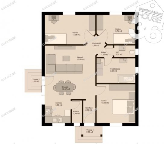 Eladó családi ház, Kecskeméten 52 M Ft, 4 szobás