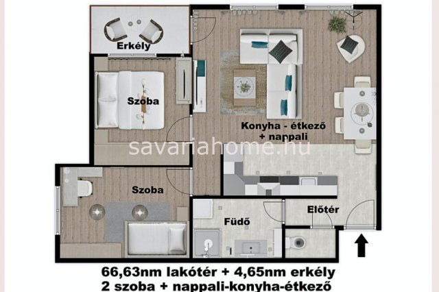 Eladó téglalakás, Szombathelyen 62.7 M Ft, 3 szobás