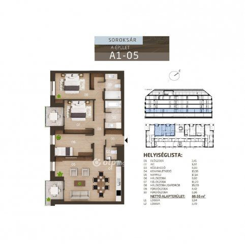 Eladó téglalakás, Budapesten, XXIII. kerületben 108.86 M Ft