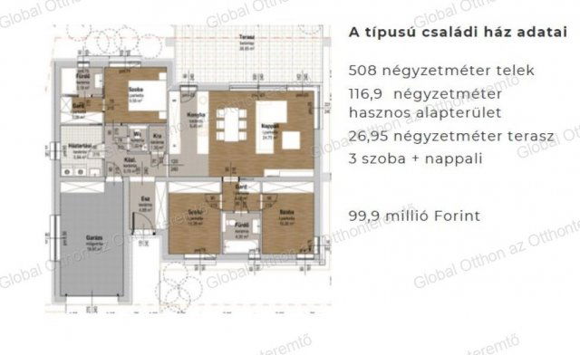 Eladó családi ház, Mosonmagyaróváron 99.9 M Ft, 4 szobás