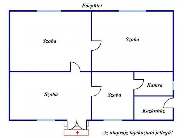 Eladó családi ház, Tiszaföldváron 16.5 M Ft, 3+1 szobás