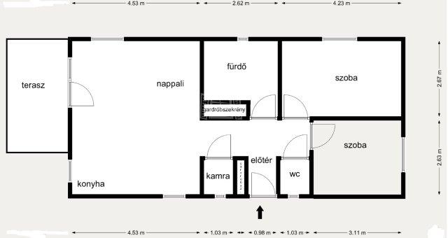 Eladó családi ház, Szigetszentmiklóson 75.5 M Ft, 2+1 szobás