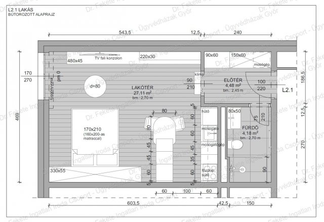 Eladó téglalakás, Győrött 47.382 M Ft, 1 szobás