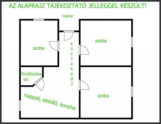 Eladó családi ház, Egyeken 9.9 M Ft, 3 szobás