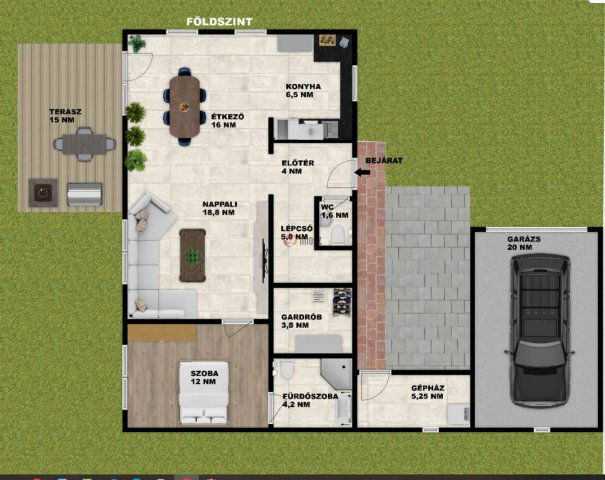 Eladó ikerház, Iszkaszentgyörgyön 109 M Ft, 5 szobás