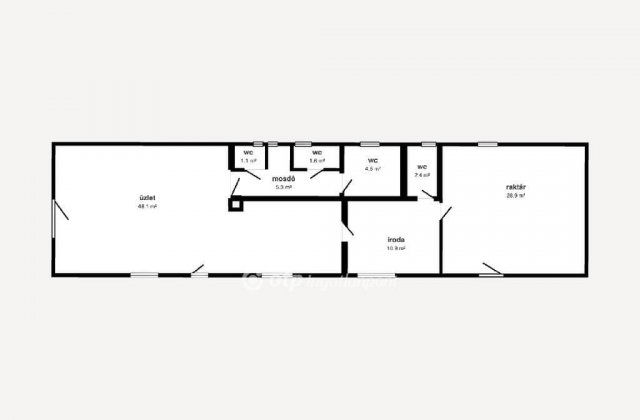 Eladó üzlethelyiség, Nyírvasvárin 15.8 M Ft, 2 szobás