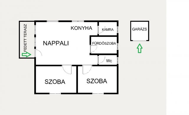 Eladó családi ház, Cserkeszőlőn 44.9 M Ft, 3 szobás